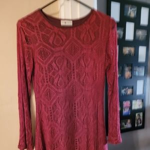 The Limited Holiday/Casual Dress, Burgandy Size 14, fits like a size M